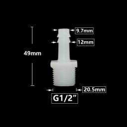 1/2 Inch Thread To Barb 4/6/8/10/12/14/16/18/20mm Plastic Hose Connector Fittings Drip Irrigation System Pipe Coupler