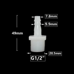 1/2 Inch Thread To Barb 4/6/8/10/12/14/16/18/20mm Plastic Hose Connector Fittings Drip Irrigation System Pipe Coupler