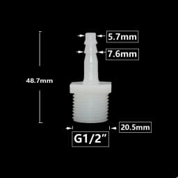 1/2 Inch Thread To Barb 4/6/8/10/12/14/16/18/20mm Plastic Hose Connector Fittings Drip Irrigation System Pipe Coupler