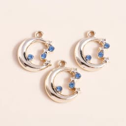 10pcs 8*11mm Exquisite Gold Color Pearl Crystal Polaris Stars Charms for Earrings Necklace Pendant Diy Jewelry Accessories