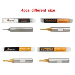 3pcs Milling Cutter Probe 1.0mm 1.5mm 2.0mm 2.5mm for Xhorse CONDOR XC MINI Plus Dolphin XP-005 XP-007 Key Cutting Machine