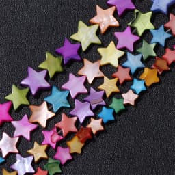 6 8 10 12mm Star Shape Dyed Shell Beads Natural Colorful Mother Of Pearl Bead Smooth Spacer Dyed Beads for DIY Neckalce Bracelet