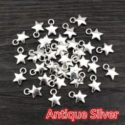 100pcs 11x8mm Charms star Tibetan Silver Plated Pendants Antique Jewelry Making DIY Handmade Craft
