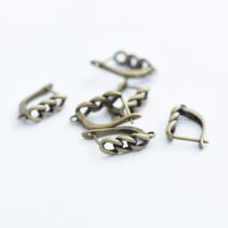 DIY Hollow Earrings Clasps Hooks for Woman Handmade Jewelry Findings Making Accessories Antique Bronze/Gold Color