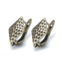 DIY Hollow Earrings Clasps Hooks for Woman Handmade Jewelry Findings Making Accessories Antique Bronze/Gold Color