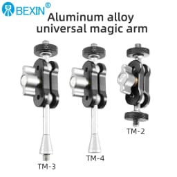 BEXIN Professional Magic Arm Clip Pea Clip Mount Adapter 1/4" Screw for Camera Phone Live LED Light Microphone Bracket Clip