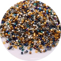 365pcs 2mm Japanese Metallic Bronze Cylindrical Glass Beads 10/0 Loose Spacer Seed Beads for Needlework Jewelry Making Sewing