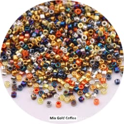 365pcs 2mm Japanese Metallic Bronze Cylindrical Glass Beads 10/0 Loose Spacer Seed Beads for Needlework Jewelry Making Sewing