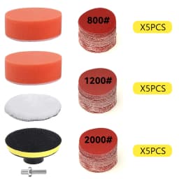 Headlight Restoration Kit Car Detailing Washing Cleaning Renovation Tools Sandpaper Waxing Sponge Polishing Pad Sanding Disc