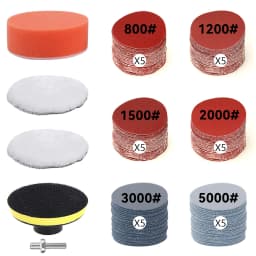 Headlight Restoration Kit Car Detailing Washing Cleaning Renovation Tools Sandpaper Waxing Sponge Polishing Pad Sanding Disc