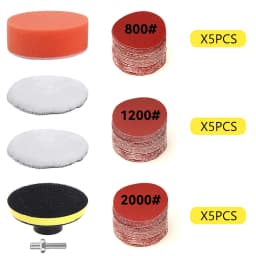 Headlight Restoration Kit Car Detailing Washing Cleaning Renovation Tools Sandpaper Waxing Sponge Polishing Pad Sanding Disc