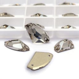 Pubrilex Galactic Shape Sew On Rhinestones Crystal Glass Flatback Chamfered Rhinestone Sewing Strass for Garment Decoration