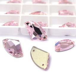 Pubrilex Galactic Shape Sew On Rhinestones Crystal Glass Flatback Chamfered Rhinestone Sewing Strass for Garment Decoration