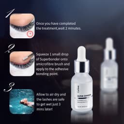 Gollee Super Bonder Extension Lashes for All Eyelash Extension Bonder Improve Durability Fixing Agent Help Adhesive for Eyelashe