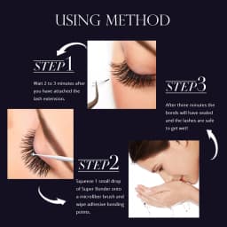 Gollee Super Bonder Extension Lashes for All Eyelash Extension Bonder Improve Durability Fixing Agent Help Adhesive for Eyelashe