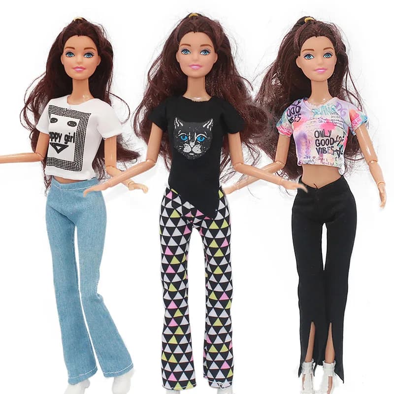30cm Doll Full Set with Clothes and Shoes Famale Doll with Clothes Suit Accessories Girls Play House Dress Up Toy
