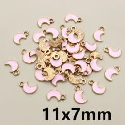 50Pcs 9x10mm Small Colorful Alloy Heart Charms Cute Love Pendants For DIY Bracelet Necklaces Jewelry Making Accessories