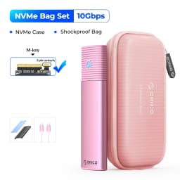 ORICO M2 SSD Enclosure NVMe NGFF 10Gbps PCIe M.2 SSD Case Portable USB C 3.2Gen2 Tool Free External Adapter with Metal Heat Sink