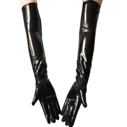 Sexy Imitation Leather Shiny Long Glove Punk Rock Gloves Hip Pop Jazz Disco Bright Mittens Clubwear Dance Cosplay Costumes