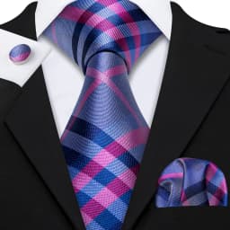 Male Gift Men Tie Set Purple Violet Solid Paisley Striped Wedding Business Tie for Man Necktie Handky Cufflinks Barry.Wang