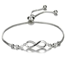 Wu 2022 New Fashion Popular Adjustable Bracelet Micro-inset Zircon Figure 8 Infinite Cycle Crystal Bracelet Female Hand Jewelry