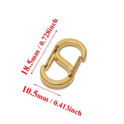 5Pcs 18k Gold Stainless Steel Chic Letter S Buckle Spring Lobster Clasps Necklace Hooks Bracelets Connector DIY Jewelry Making
