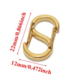 5Pcs 18k Gold Stainless Steel Chic Letter S Buckle Spring Lobster Clasps Necklace Hooks Bracelets Connector DIY Jewelry Making