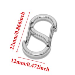5Pcs 18k Gold Stainless Steel Chic Letter S Buckle Spring Lobster Clasps Necklace Hooks Bracelets Connector DIY Jewelry Making