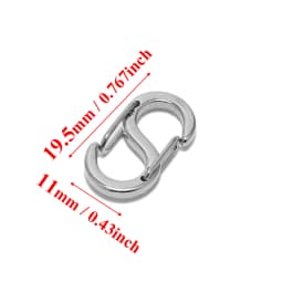 5Pcs 18k Gold Stainless Steel Chic Letter S Buckle Spring Lobster Clasps Necklace Hooks Bracelets Connector DIY Jewelry Making