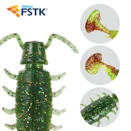 FSTK Bass Carp Artificial Bait Perch Lures Lifelike Alien Bug 1g /3.5g Pike Lure Shrimp Attractant Fish Scent Soft Plastic Lure