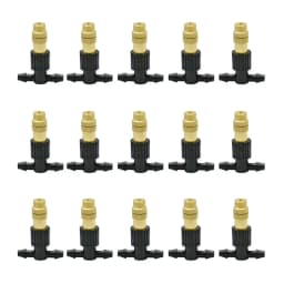15-250Pcs Micro Drip Irrigation Misting Brass Nozzle Garden Spray Cooling Parts Copper Sprinkler with Thread Barb Tee Connector