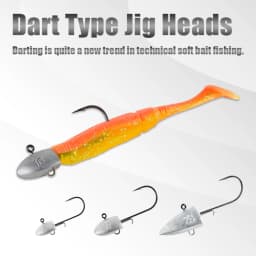 Noeby Dart Jighead Fish Hooks 7g 10g 28g Worm Fishing Lure Hook High Quality Artificial Bait for Bass Fishing Tackle Hook