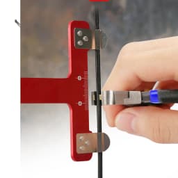 Archery Bow String Nocking Points Pliers Strings Knock Set T Square Ruler with Plier Brass Nocks Point for Bow Tuning Kit Bowst