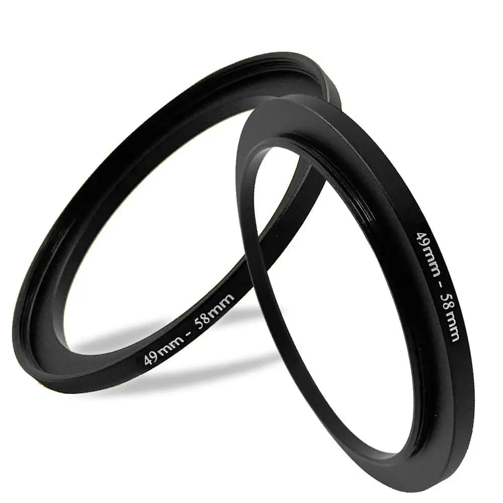 49mm-58mm Step Up Ring Lens Filter Adapter Ring 49 To 58 49-58mm Stepping Adapter Camera Adapter Ring