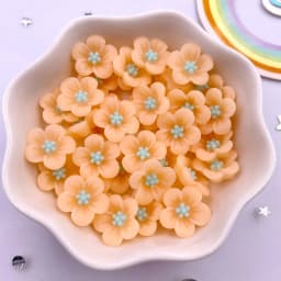 50Pcs 14mm Resin 3D Colorful Morning Glory Flower Gems Flatback Figurines Scrapbook Wedding Applique Home Decor Crafts OL708