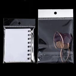 100 transparent plastic hanging self-adhesive bags, OPP self sealing bags, jewelry candy bags, gift biscuit sales bags