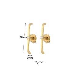 TIANDE Gold Color Double Chain Dangle Earrings for Women Zircon Piercing Ear Stud Hoop Earrings 2022 Trendy Jewelry Accessories