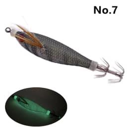Luminous Wooden Shrimp Squid 6g/80mm EGI Jigging Lure Octopus Shrimp Cuttlefish Squid Fishing lure Bait Japan Hook