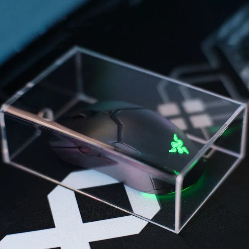 Acrylic Computer Mouse Dust Cover Transparent Air Cover Home Office Gaming Mouse Dust Cover Dustproof And Water-Proof