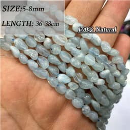 Wholesale Various Natural Blue Stone Beads Aquamarine Faceted Rondelle Square Irregular Round for Jewelry Making Diy Bracelet