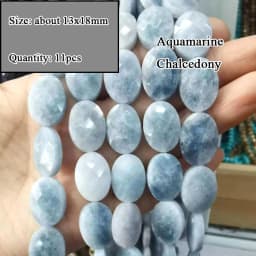 Wholesale Various Natural Blue Stone Beads Aquamarine Faceted Rondelle Square Irregular Round for Jewelry Making Diy Bracelet