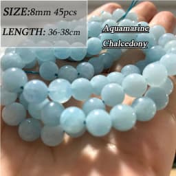 Wholesale Various Natural Blue Stone Beads Aquamarine Faceted Rondelle Square Irregular Round for Jewelry Making Diy Bracelet