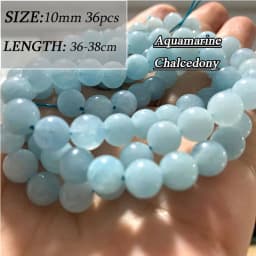 Wholesale Various Natural Blue Stone Beads Aquamarine Faceted Rondelle Square Irregular Round for Jewelry Making Diy Bracelet