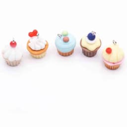 17*23mm Earring For Women Resin Handmade Simulation Cupcakes Cute Charms Drop Earrings Funny Gift