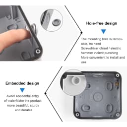 IP66 Home Garden Waterproof Switch Outdoor Dust-proof Wall Switch 1/2 Gang Push Button Power Switch 20A Self-reset switch DIY GO