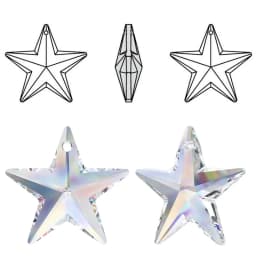 15PCS 18mm Luxury Crystal Beads AB Color Glass Beads for Jewelry Making Supplies STAR Shape Jewellery Beads Pendant DIY Earrings