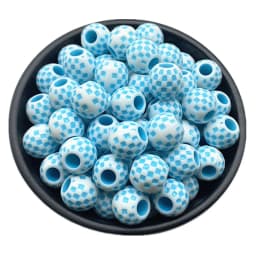 10 pcs/lot 14mm Big Hole Round Acrylic Beads Hair Braid Necklace Bracelet Pendant Jewelry Making