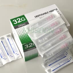 100pcs Painless small needle painless beauty ultrafine 32G * 4mm , 32G * 13mm syringes Korean Needles Eyelid Tools