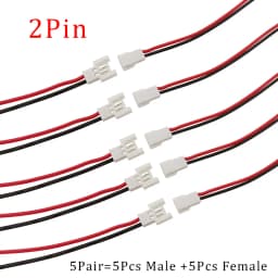 Micro MX 2.0mm Male Female Wire Cable Connector 2 Pin Aerial Docking JST PH 2.0mm Plug Socket Battery Charging Cables 15CM 26AWG