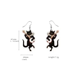New Colorful Moth Butterfly Printing Acrylic Earrings for Women Cute Insect Insert Hoops Dangle Earrings Fashion Hanging Jewelry